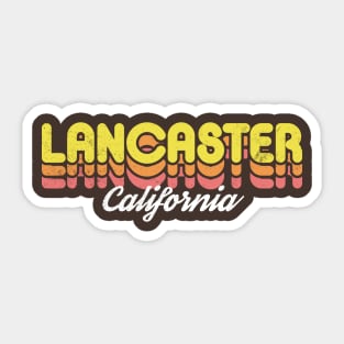 Retro Lancaster California Sticker